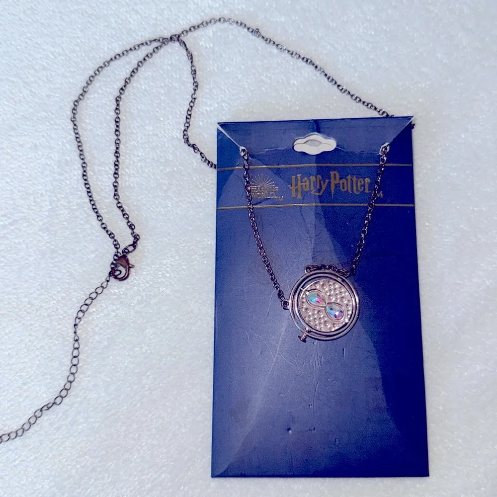 Harry Potter Time Turner Necklace Wizarding World Hermione Spinning Pendant